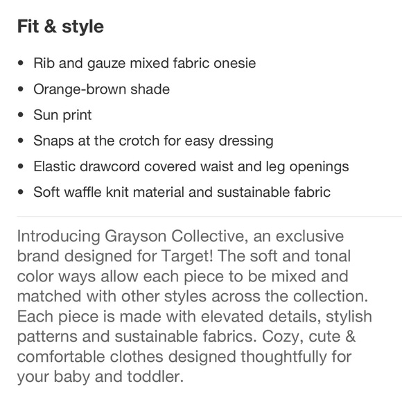 GRAYSON COLLECTIVE | 0-3 month onesie - Picture 4 of 7